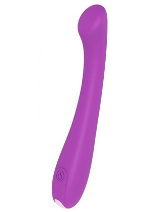 Фиолетовый вибромассажер SLIM NECK G-FLEX - 17,7 см.