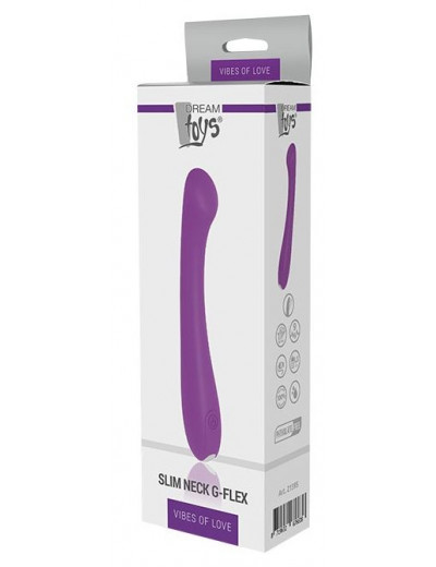 Фиолетовый вибромассажер SLIM NECK G-FLEX - 17,7 см.