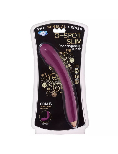 Фиолетовый стимулятор G-точки G-Spot Slim Flexible Vibrator - 22 см.