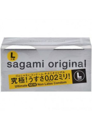 Презервативы Sagami Original 0.02 L-size увеличенного размера - 12 шт.