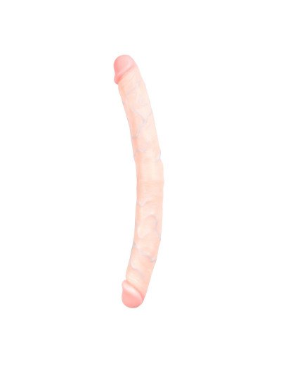 Телесный двусторонний фаллоимитатор Mr Long Dong - 35 см.