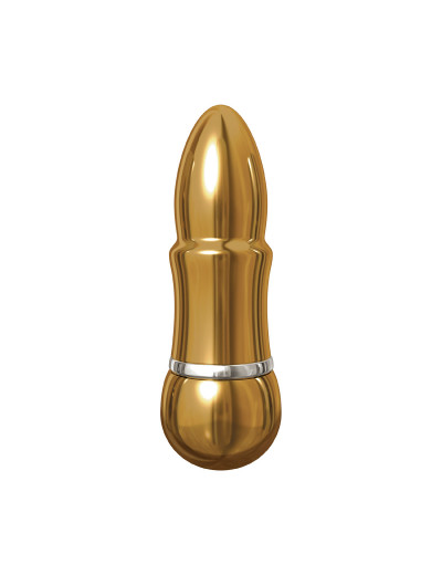 Золотистый алюминиевый вибратор GOLD SMALL - 7,5 см.