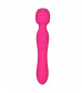 Ярко-розовый вибромассажер Twist - 22 см.