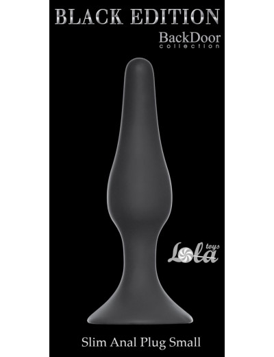 Чёрная малая анальная пробка Slim Anal Plug Small - 10,5 см.