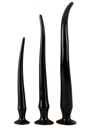 Набор из 3 длинных анальных пробок Super Long Flexible Butt Plug Set