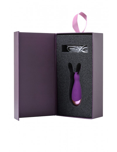 Фиолетовый стимулятор эрогенных зон Eromantica BUNNY - 12,5 см.