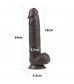 Коричневый фаллоимитатор Sliding-Skin Dong 9.5 - 24 см.