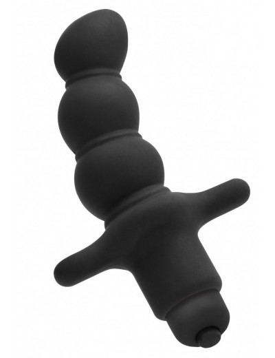 Черный анальный вибростимулятор N 53 Anal Finger Stimulator - 16,5 см.
