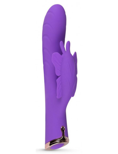 Фиолетовый вибратор-кролик The Princess Butterfly Vibrator - 20,5 см.