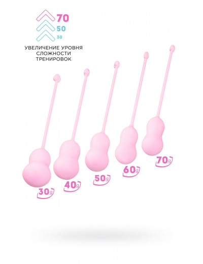 Набор из 5 розовых вагинальных шариков Tulips