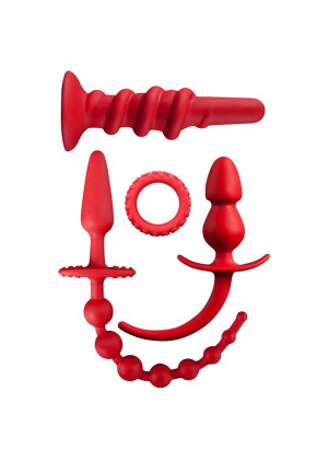 Набор для анальной стимуляции MENZSTUFF PLEASURE SET RED