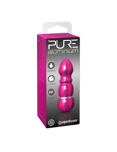 Алюминиевый рельефный вибратор PINK SMALL - 7,5 см.