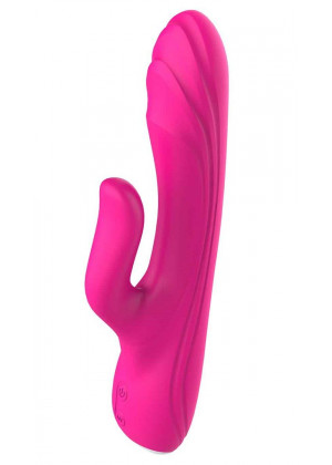 Ярко-розовый вибратор-кролик Flexible G-spot Vibe - 21 см.