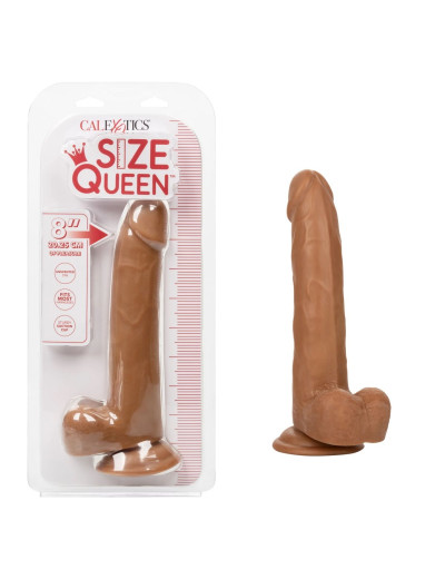 Коричневый фаллоимитатор Size Queen 8  - 25,5 см.