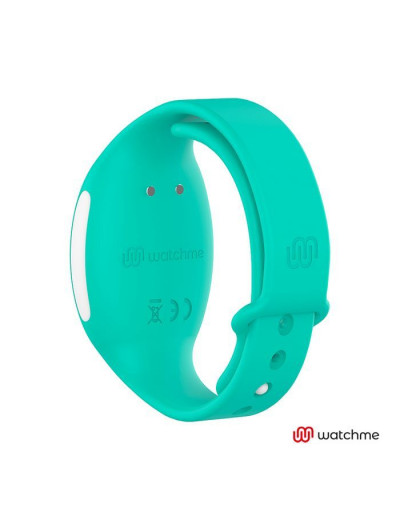 Голубой вибратор для пар с зеленым пультом-часами Weatwatch Dual Pleasure Vibe