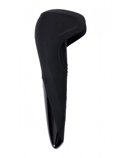 Чёрный нереалистичный мастурбатор с вибрацией Satisfyer Men Wand