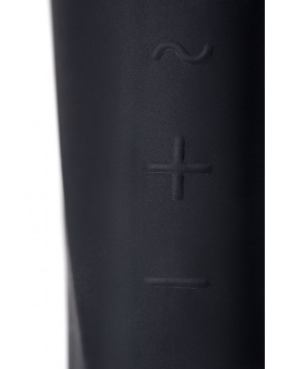 Чёрный нереалистичный мастурбатор с вибрацией Satisfyer Men Wand