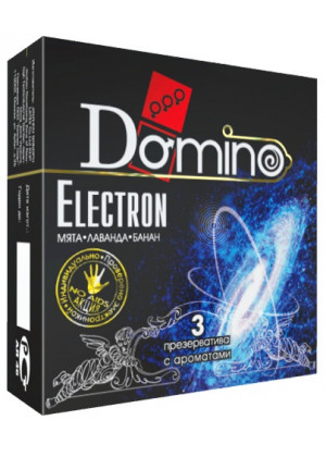 Ароматизированные презервативы Domino Electron - 3 шт.