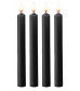 Набор из 4 черных восковых свечей Teasing Wax Candles Large