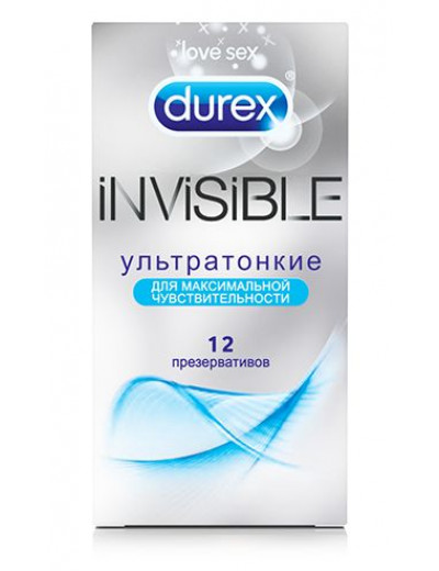 Ультратонкие презервативы Durex Invisible - 12 шт.