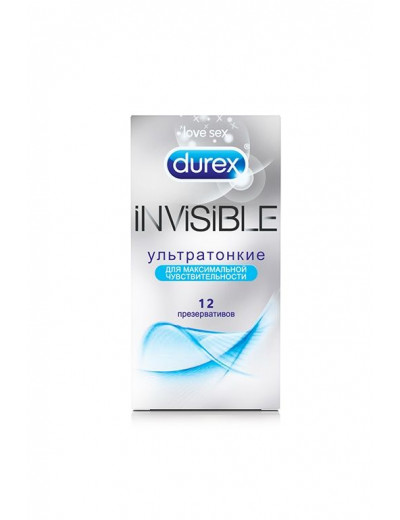 Ультратонкие презервативы Durex Invisible - 12 шт.