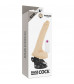 Телесный вибратор на мощной присоске Basecock Realistic Vibrator Remote Control - 18,5 см.
