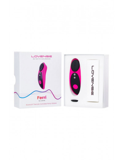 Розово-черный вибростимулятор в трусики Lovense Ferri