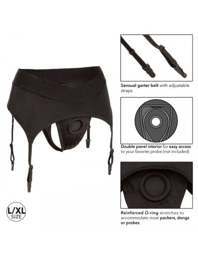 Пояс-трусики для фиксации насадок Boundless Thong with Garter L/XL