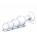 Прозрачная анальная пирамида 7,25  Beaded Butt Plug - 17 см.