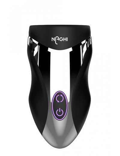 Черный вибромастурбатор NO.29 RECHARGEABLE PENIS HEAD VIBE