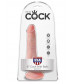 Телесный фаллоимитатор с мошонкой и присоской 6  Cock with Balls - 17,8 см.
