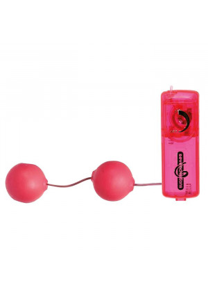Розовые вагинальные шарики с вибрацией JELLY PINK 