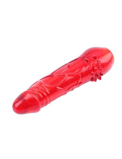 Красный классический вибратор с 2 сменными насадками Hers Dildo Kit