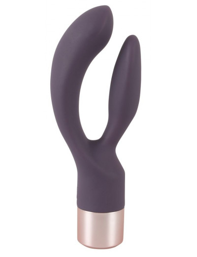 Фиолетовый вибратор-кролик Elegant Rabbit - 15,2 см.