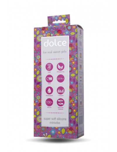 Розовый мини-вибратор Dolce Jaden - 12,5 см.
