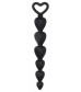 Черная анальная елочка Silicone Anal Beads - 17,5 см.