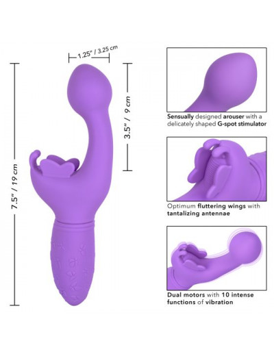 Фиолетовый вибратор-кролик Rechargeable Butterfly Kiss