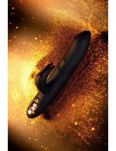 Черный вибратор-кролик Waname D-Splash Hail - 23,8 см.