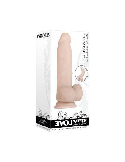 Гибкий фаллоимитатор Real Supple Poseable - 17,8 см.