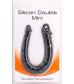 Чёрный двусторонний мини-фаллоимитатор Silicon Double Mini - 23 см.