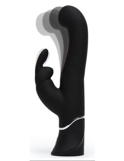 Черный вибратор-кролик G-Spot Stroking Vibrator - 24,2 см.