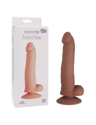Коричневый фаллоимитатор SEDUCER Perfect Peter - 20 см.