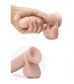 Телесный фаллоимитатор 7 inch Self Lubricating Dildo with Balls - 17,8 см.