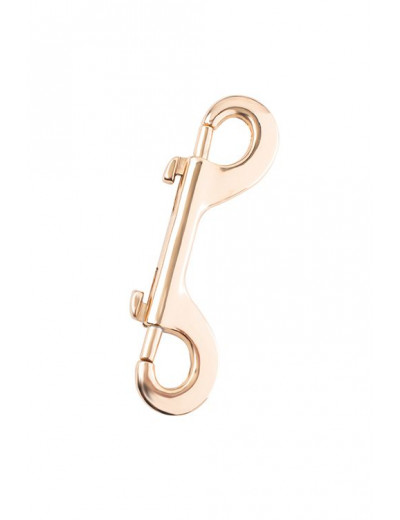 Черные наручники PREMIUM HANDCUFF WITH HOOK с золотистой перемычкой