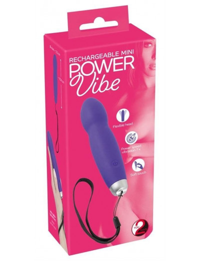 Фиолетовый вибратор Power Vibe - 15,4 см.