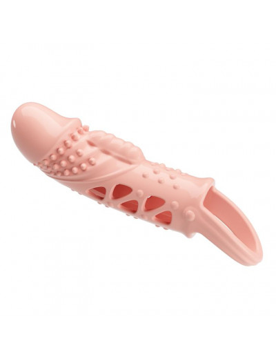Телесная насадка с вибрацией Cecelia - 18,5 см.