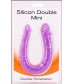 Фиолетовый двусторонний мини-фаллоимитатор Silicon Double Mini - 23 см.