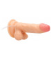 Телесный вибратор-реалистик Vibrating Realistic Cock 6  With Scrotum - 15 см.