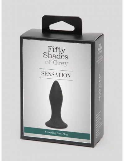 Черная анальная вибропробка Sensation Rechargeable Vibrating Butt Plug - 8,9 см.