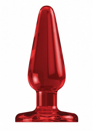 Красная анальная пробка Butt Plug Basic 3 Inch - 7,6 см.